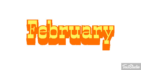 February Texteffekt
