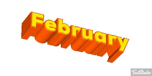 February Texteffekt