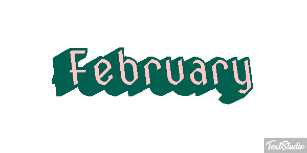 February Texteffekt