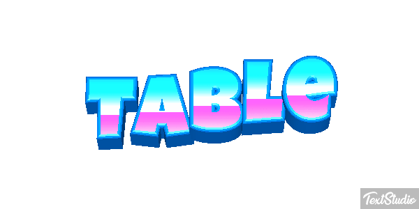 Table Effet de texte