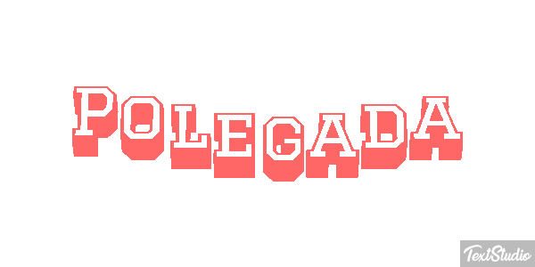 Polegada Efeito do texto