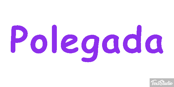 Polegada Efeito do texto