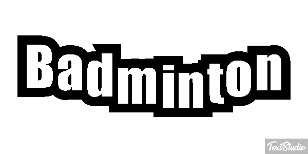 Badminton Effetto testo