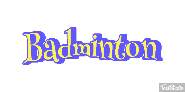 Badminton Effetto testo
