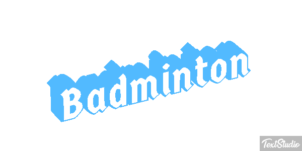 Badminton Effetto testo