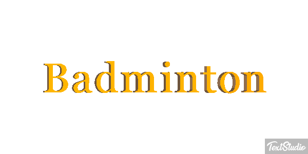 Badminton Effetto testo