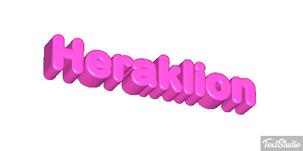 Heraklion Tekst effect