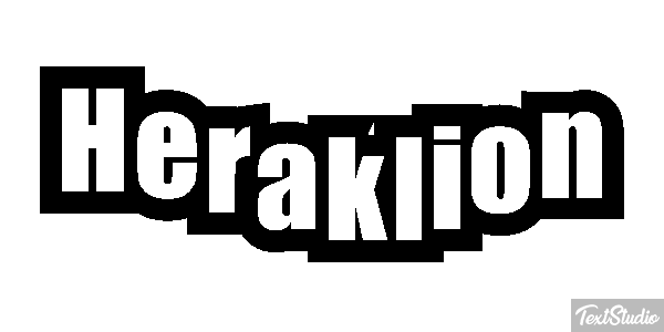 Heraklion Tekst effect