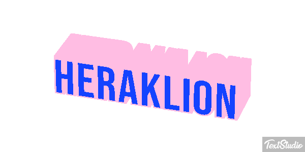 Heraklion Tekst effect