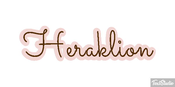 Heraklion Tekst effect