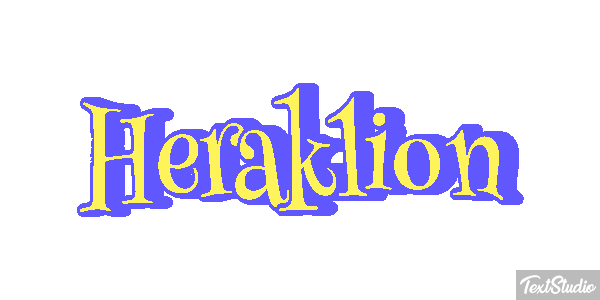 Heraklion Tekst effect