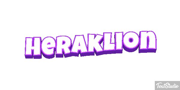 Heraklion Tekst effect