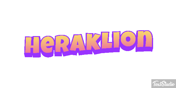 Heraklion Tekst effect