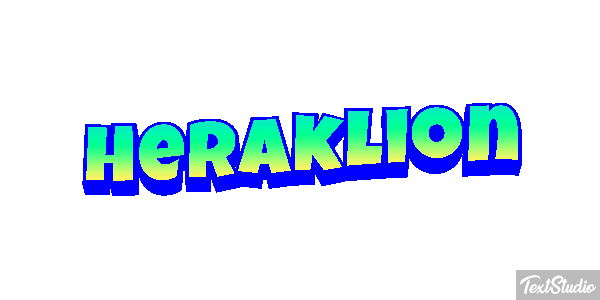 Heraklion Tekst effect