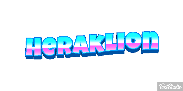 Heraklion Tekst effect