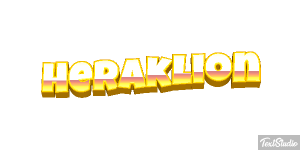 Heraklion Tekst effect