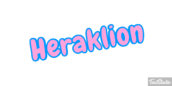 Heraklion Tekst effect