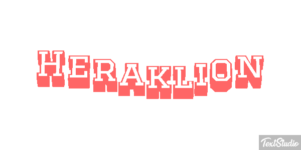 Heraklion Tekst effect