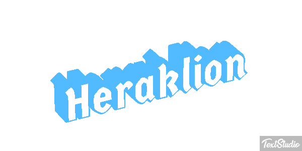 Heraklion Tekst effect