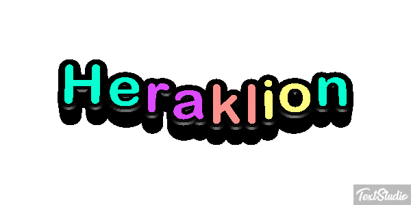 Heraklion Tekst effect