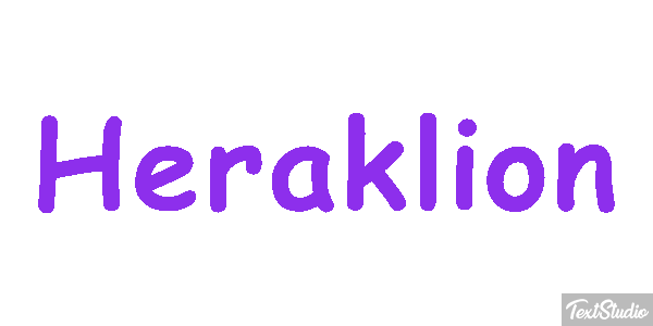 Heraklion Tekst effect