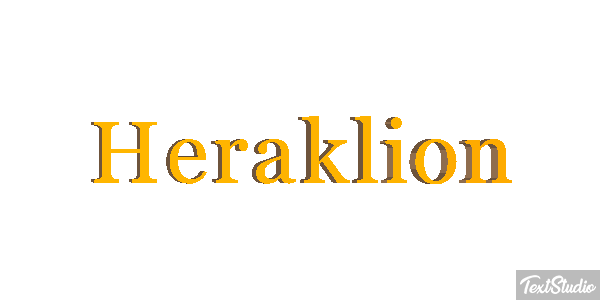 Heraklion Tekst effect