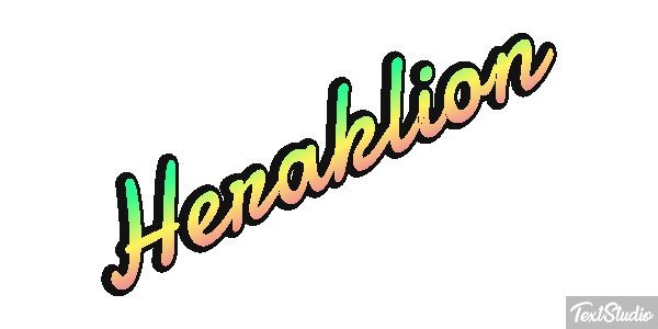 Heraklion Tekst effect
