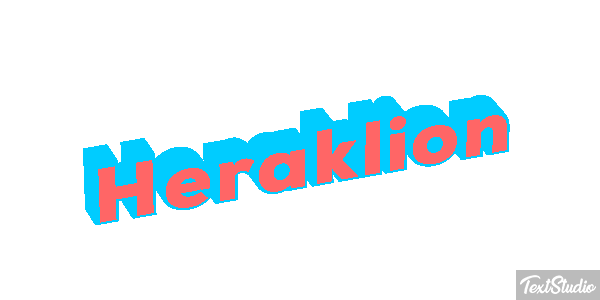 Heraklion Tekst effect