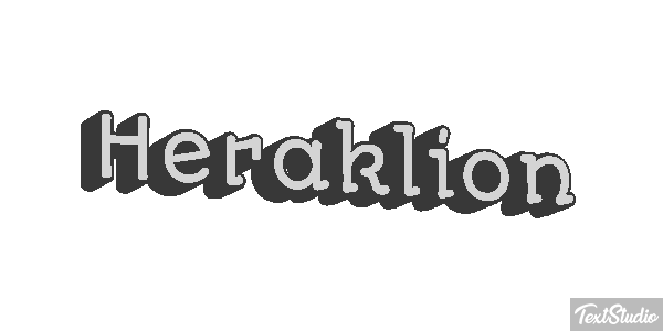 Heraklion Tekst effect