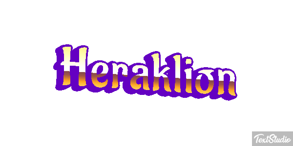 Heraklion Tekst effect