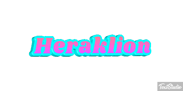 Heraklion Tekst effect