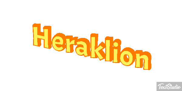 Heraklion Tekst effect