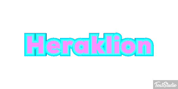Heraklion Tekst effect