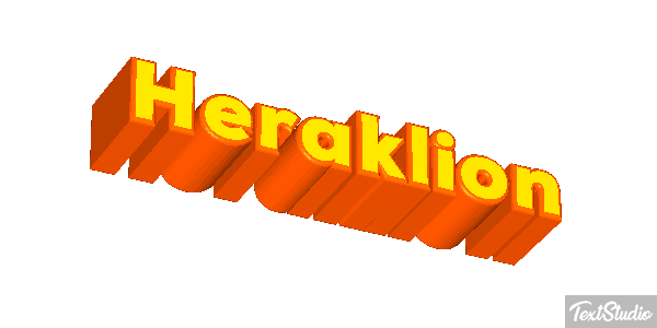 Heraklion Tekst effect