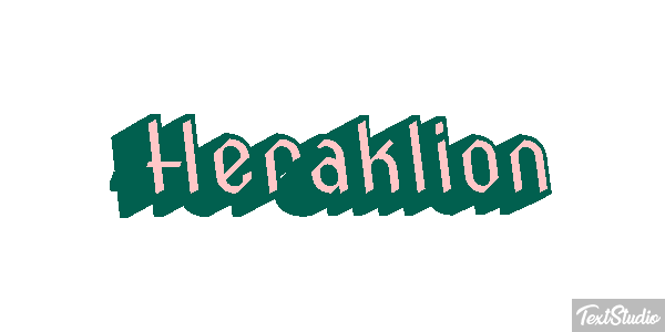 Heraklion Tekst effect
