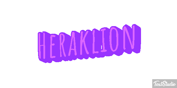 Heraklion Tekst effect