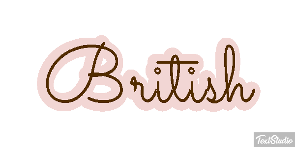British Text effect