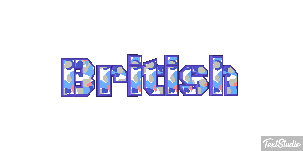 British Text effect