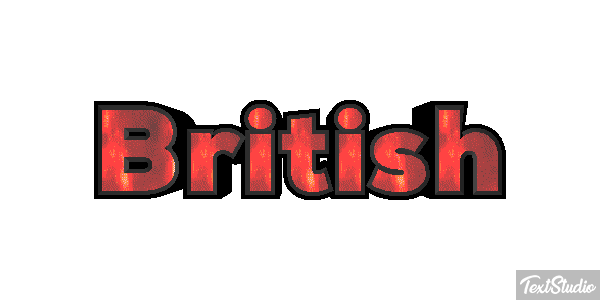 British Text effect