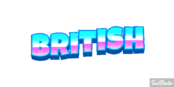 British Text effect