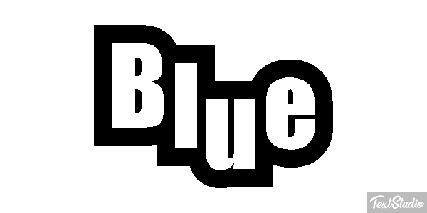 Blue Effetto testo