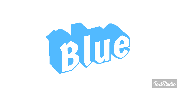 Blue Effetto testo