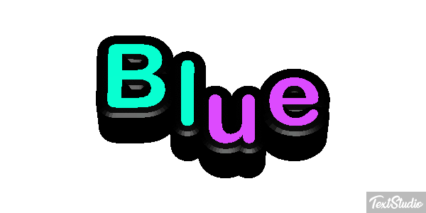 Blue Effetto testo