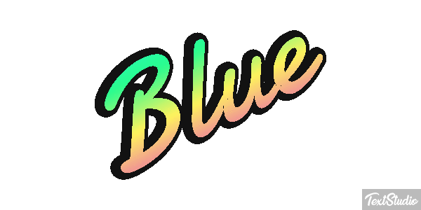 Blue Effetto testo