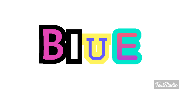Blue Effetto testo