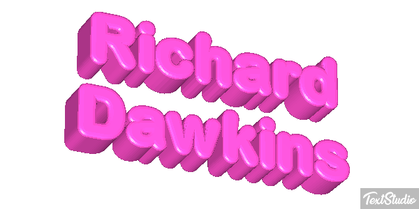 Richard Dawkins Text effect