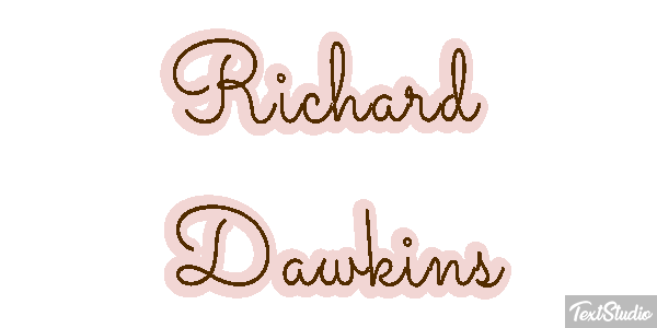 Richard Dawkins Text effect