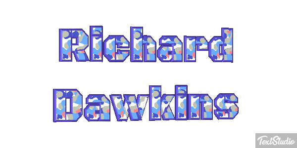 Richard Dawkins Text effect