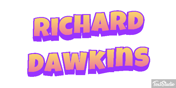 Richard Dawkins Text effect