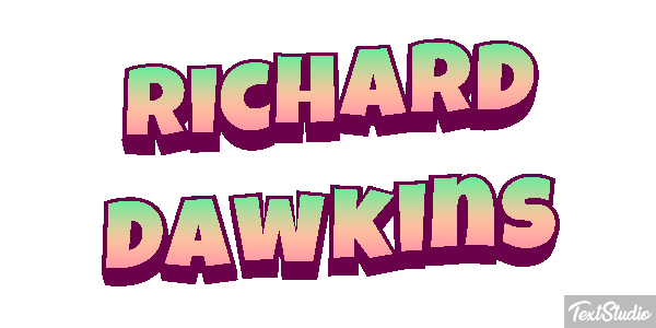 Richard Dawkins Text effect